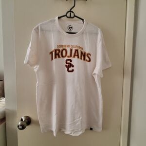 47 Brand White and Maroon Trojans Men's Tee